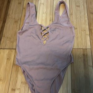 F21 Light Pink Bodysuit